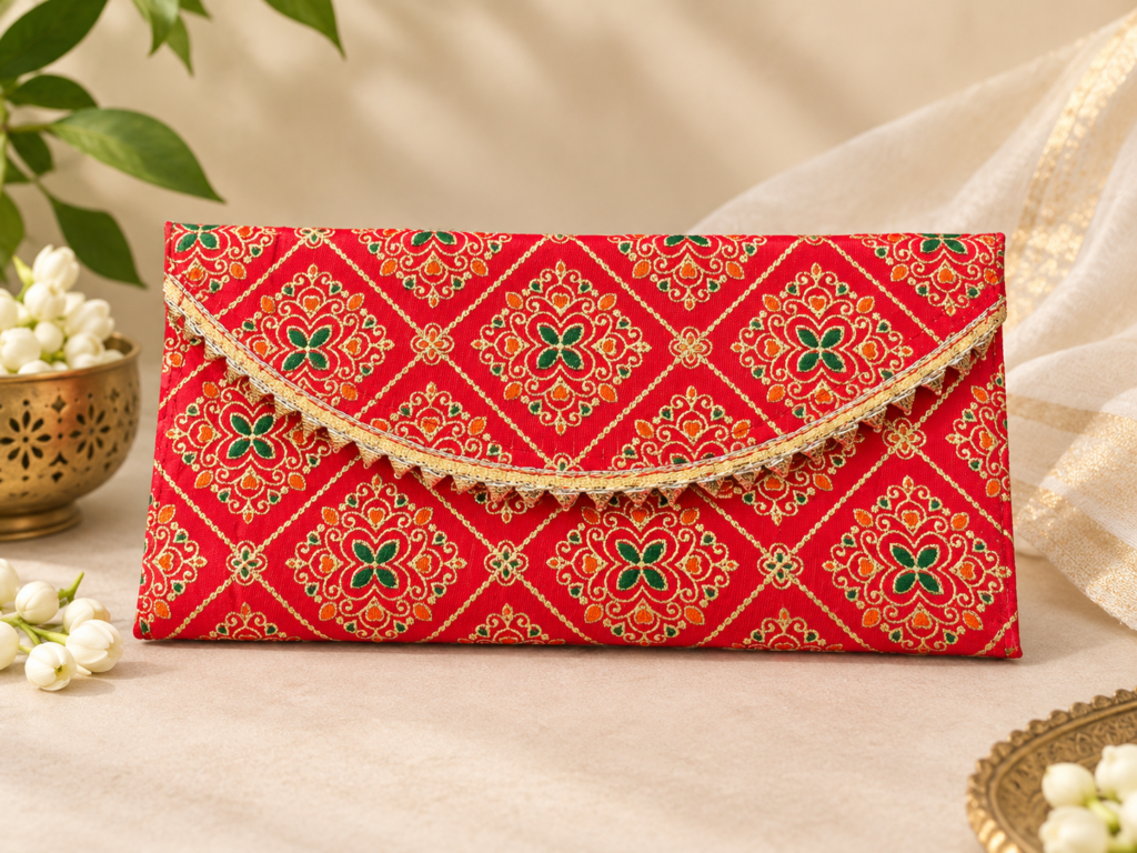 Festive Print Fabric Envelope